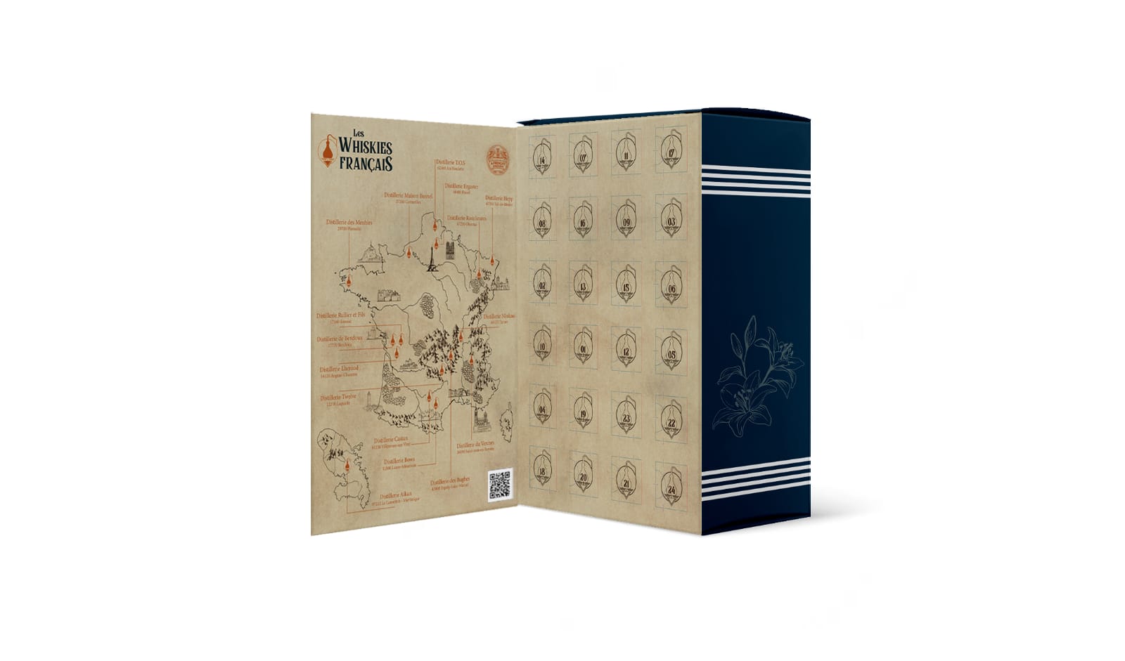 Coffret 24 whiskies français